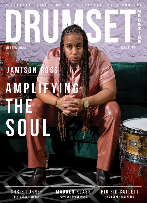 Cover of DRUMSET Magazine Issue 1 featuring Jamison Ross